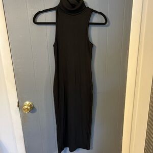 Black turtleneck bodycon dress